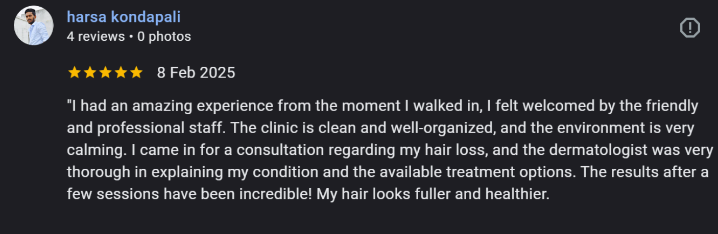 Patient review screenshot from Vikram